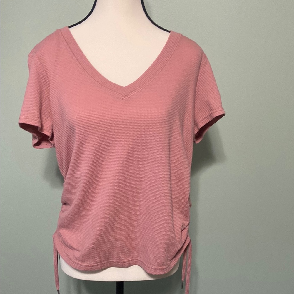 Women's Pink V-Neck Top